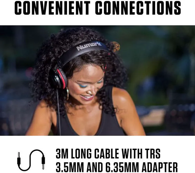 Alt view image 6 of 6 - Closed-Back DJ Headphones | 40mm Drivers, Flexible Headband, Swivel Cups, Closed-Back Design, 9.8ft Cable, for Monitoring, Mixing and Audio Playback