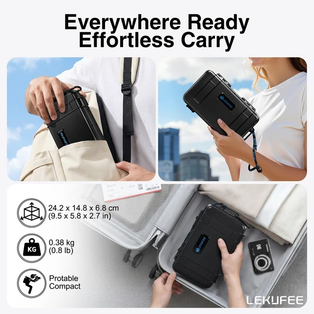 Alt view image 4 of 7 - Waterproof Hard Case for Kodak PIXPRO FZ55 / FZ45 Camera | IP67 Waterproof,Custom Foam Insert,Protective Case for Kodak PIXPRO FZ55 Accessories