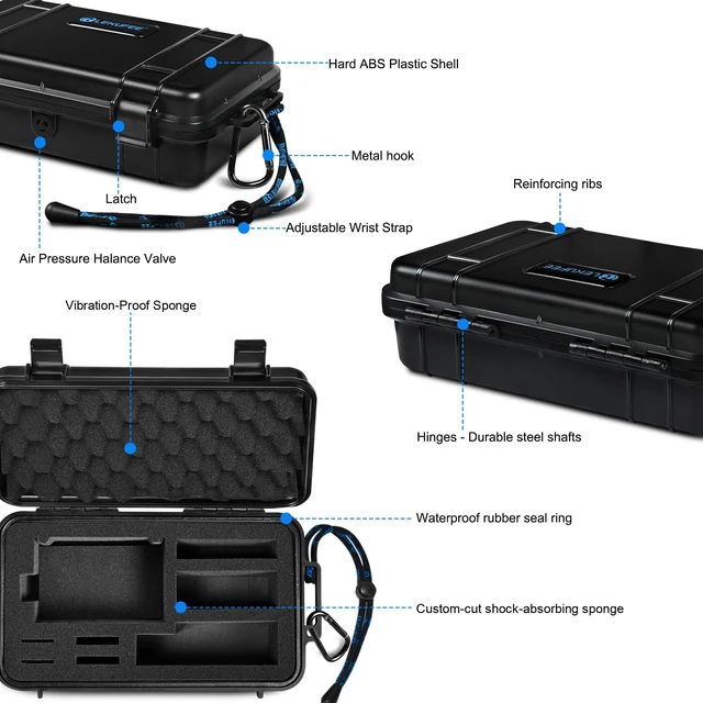 Alt view image 3 of 7 - Waterproof Hard Case for Kodak PIXPRO FZ55 / FZ45 Camera | IP67 Waterproof,Custom Foam Insert,Protective Case for Kodak PIXPRO FZ55 Accessories