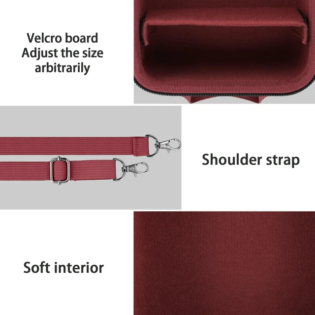 Alt view image 4 of 7 - Case for KODAK PIXPRO AZ653/AZ401/AZ405/AZ425/AZ528 Digital Camera | Protective Storage Box, Portable Carrying Box, Smooth Zipper, Travel-ready, Shoulder Strap Covenient to Carry, Red Case