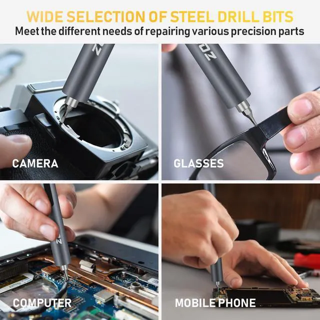 Alt view image 2 of 7 - Mini Electric Screwdriver,50-in-1 Precision Power Screwdriver Set | 3 Torque (Max 0.5N·m),500mAh USB-C,42 S2 Steel Bits,Magnetic Storage,Repair Kit for Phone/Laptop/Camera/Electronics Repair