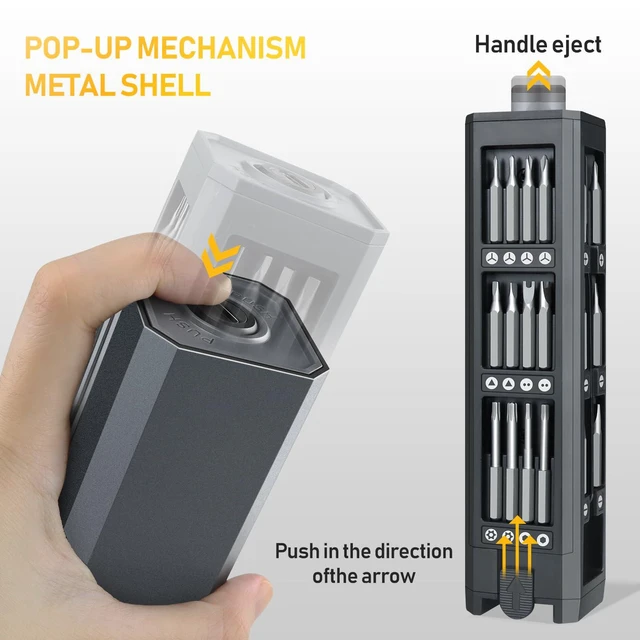 Alt view image 6 of 7 - Mini Electric Screwdriver,50-in-1 Precision Power Screwdriver Set | 3 Torque (Max 0.5N·m),500mAh USB-C,42 S2 Steel Bits,Magnetic Storage,Repair Kit for Phone/Laptop/Camera/Electronics Repair