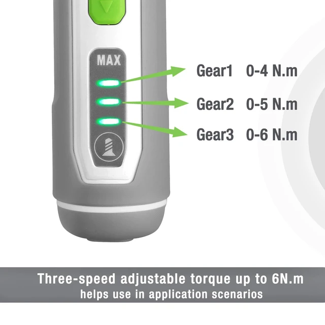 Alt view image 4 of 7 - 4V Electric Screwdriver, Rechargeable Cordless Screwdriver Set with 35 Bits, Extension Rod, USB Charging Cable in Carrying Case, LED Light, White Gray