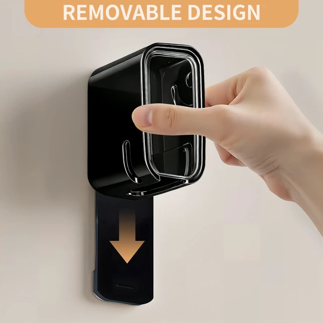 Alt view image 6 of 7 - Wall Mounted Toothbrush Holders for Bathroom | Strong Self Adhesive Tooth Brush Holder with Cover, Toothbrush Heads Organizer for Family, 2 Pcs