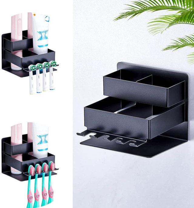Main image of Electric Toothbrush Head Holder, Electric Toothbrush Holders Wall Mounted, Tooth Brush Holder for Bathrooms (Black)