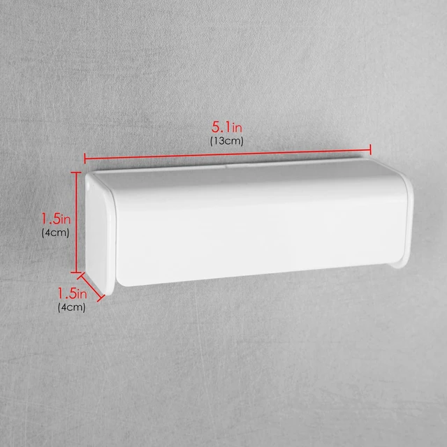 Alt view image 2 of 6 - 6 Slots Wall Mount Toothbrush Holder with Cover, Self Adhesive Toothbrush Storage Organizer for Shower, Toothbrush Hanger for Bathroom, Medicine Cabinet, Dorm