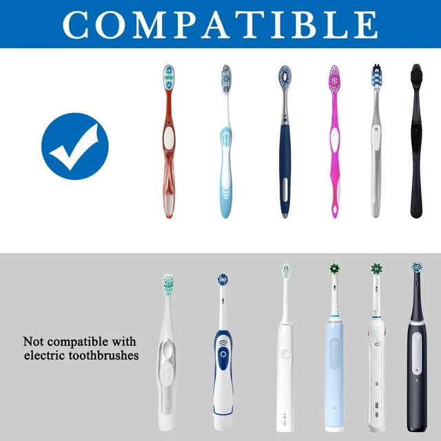 Alt view image 2 of 7 - 6 Slots Toothbrush Holder with Dustproof Cover & Toothpaste Clip, Plastic Self-Adhesive Brush Hanger for Shower, Compatible with Oral-B/Colgate Manual Toothbrush