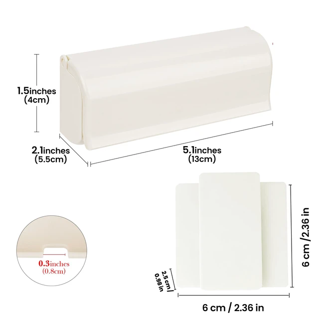 Alt view image 4 of 7 - 6 Slots Toothbrush Holder with Dustproof Cover & Toothpaste Clip, Plastic Self-Adhesive Brush Hanger for Shower, Compatible with Oral-B/Colgate Manual Toothbrush