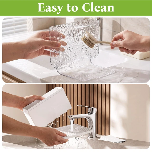 Alt view image 6 of 7 - Toothbrush Holders for Bathrooms with Cover (White) | Drainage,Non-Slip,Easy To Clean,Removable Kids Electric Toothbrush and Toothpaste Holder for Bathroom Countertop Organizer