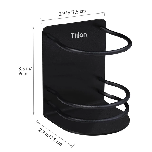 Alt view image 4 of 7 - Toothbrush Holder Wall Mounted, Bathroom Storage Stand for Razor, Toothpaste - Self Adhesive, Stainless Steel, Black