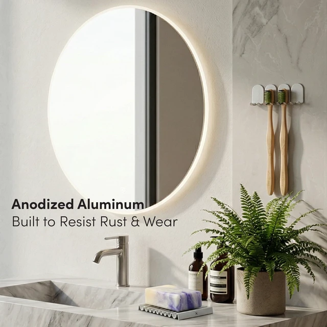 Alt view image 3 of 7 - Aluminum Toothbrush Holder, Set of 4 Wall Mounted Self-Adhesive Clips, Anodized Finish for Quick-Dry Storage No Drilling Required