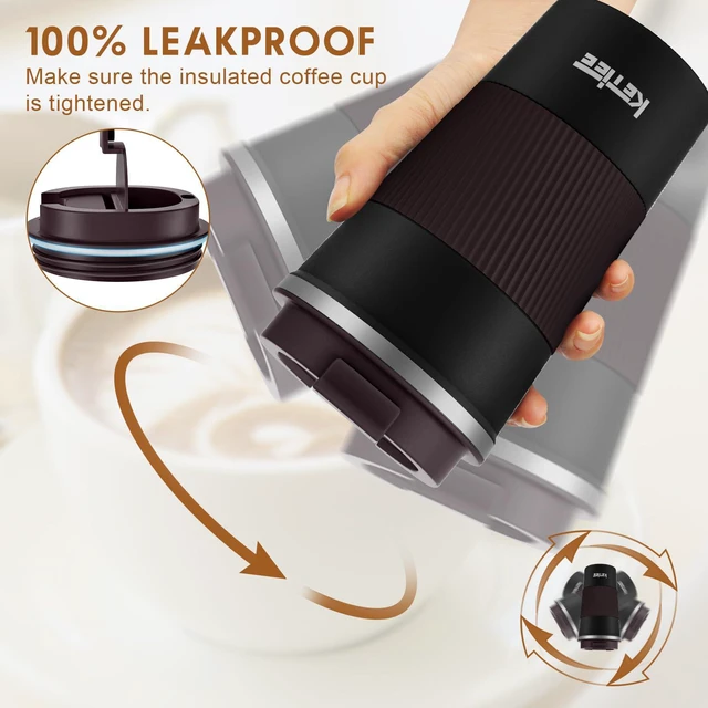 Alt view image 4 of 7 - Travel Mug, 12oz Insulated Coffee Cup with Leakproof Lid, Vacuum Stainless Steel Double-Wall Travel Coffee Mug Spill Proof, Reusable Tumbler for Men and Women for Hot & Cold Water Tea