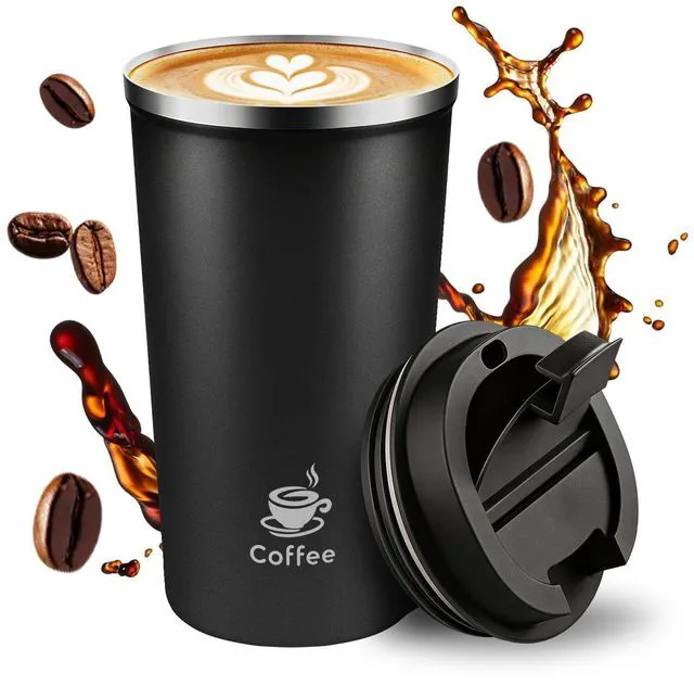 Main image of 17oz Travel Coffee Mug ,Leakproof Vacuum Coffee Cup Insulated Tumbler | 304 Stainless Steel, Double-Wall Vacuum Insulated, Leakproof, Fits Hot & Cold Drinks Car Cup Holders, Travel, Office