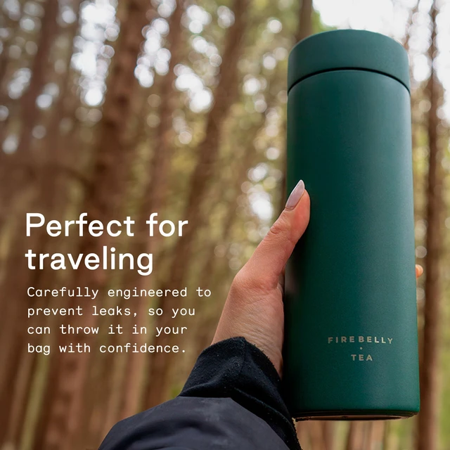 Alt view image 7 of 7 - Travel Tea Infuser Mug with Strainer, Insulated Tumbler for Loose Leaf Tea or Coffee, Leakproof Bottle for Hot or Iced Drinks, Stainless Steel Thermos with Lid, Mer
