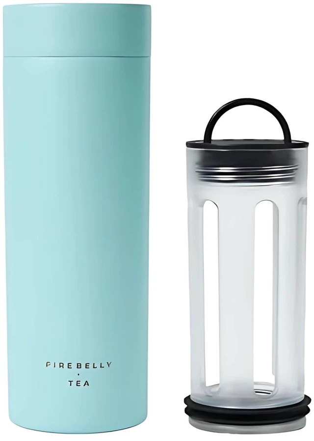 Main image of Travel Tea Infuser Mug with Strainer, Insulated Tumbler for Loose Leaf Tea or Coffee, Leakproof Bottle for Hot or Iced Drinks, Stainless Steel Thermos with Lid, Mer