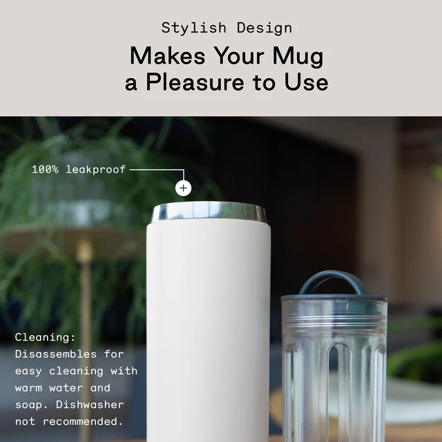 Alt view image 6 of 7 - Travel Tea Infuser Mug with Strainer, Insulated Tumbler for Loose Leaf Tea or Coffee, Leakproof Bottle for Hot or Iced Drinks, Stainless Steel Thermos with Lid, Mer