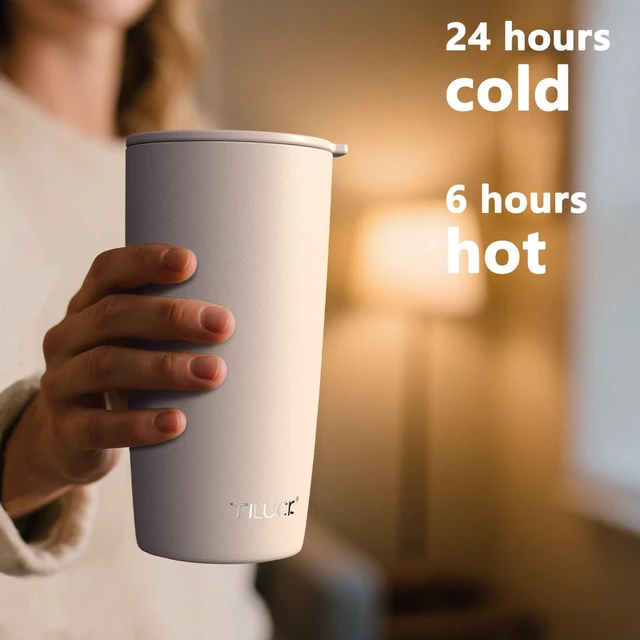 Alt view image 3 of 6 - 20 oz Insulated Coffee Tumbler with BPA-Free Lid | Travel Coffee Mug, Dishwasher Safe, Cup Holder Friendly, Double-Wall Vacuum Insulation for Hot & Cold Drinks, MatteSakuraPink