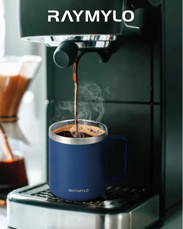 Alt view image 7 of 7 - Insulated Travel Coffee Mug with Handle, Coffee Tumbler Cup 12oz | Detachable Lid for Thoroughly Clean, Thermal Cup with Double-Wall Stainless Steel Vacuum Insulation, Spill Proof & BPA Free