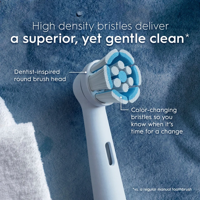 Alt view image 2 of 7 - iO Series Gentle Care Electric Toothbrush Replacement Brush Heads for an Oral-B Electric Toothbrush, 2 Count, White