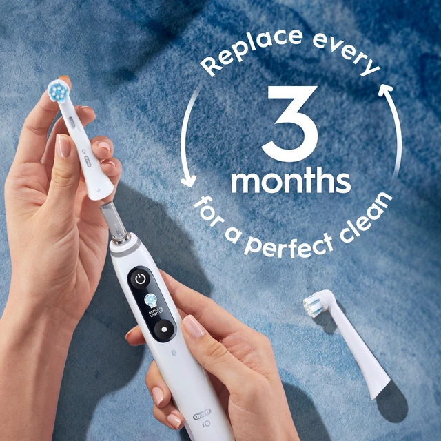 Alt view image 5 of 7 - iO Series Gentle Care Electric Toothbrush Replacement Brush Heads for an Oral-B Electric Toothbrush, 2 Count, White