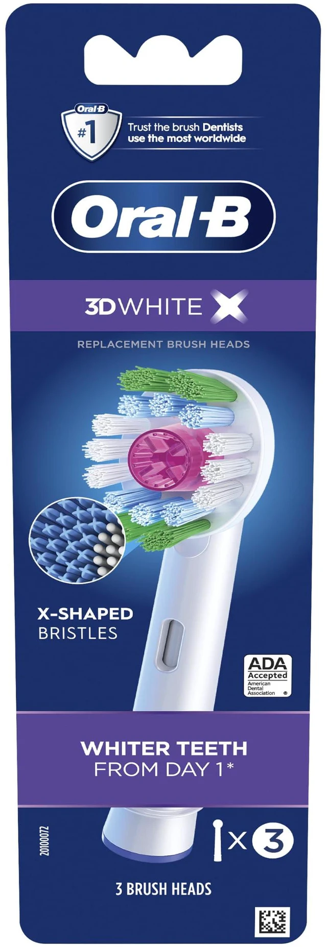 Main image of 3D White Electric Toothbrush Replacement Brush Heads Refill, 3 Count