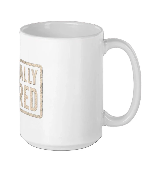 Alt view image 2 of 3 - Officially Retired Funny Distressed Stamp Design Ceramic Mug, White, 15oz
