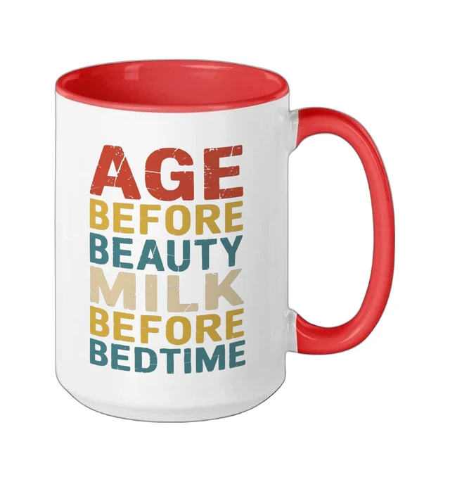 Alt view image 2 of 3 - Funny Fathers Day Joke Sarcasm Snarky Humour Ceramic Mug, Red/White, 15oz