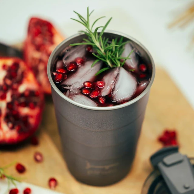 Alt view image 5 of 6 - 16oz Insulated Stackable Tumbler - Skinny-Wall Triple Vacuum Insulation Cup with Version 2.0 Air-Tight, Screw-On Lid Lid - Space Saving Design - Slate