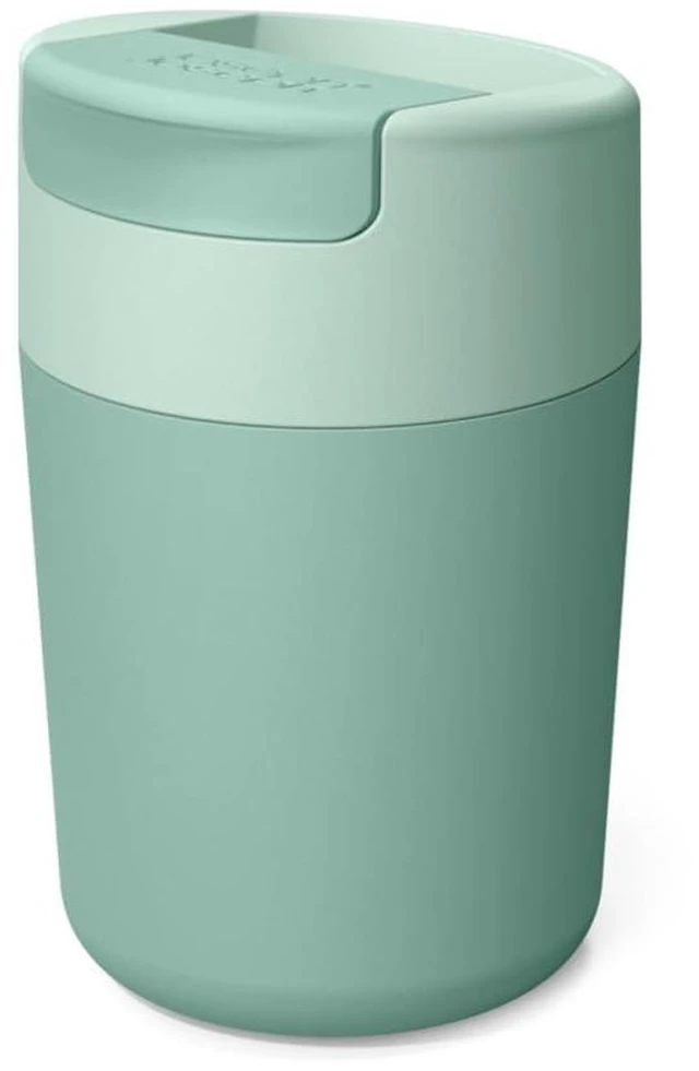 Main image of Sipp Travel Coffee Mug with Flip-top Cap - 12 fl. oz - Green