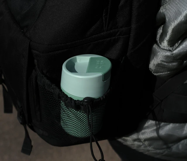Alt view image 6 of 6 - Sipp Travel Coffee Mug with Flip-top Cap - 12 fl. oz - Green