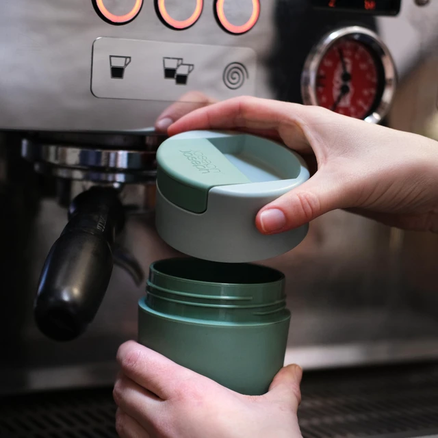 Alt view image 5 of 6 - Sipp Travel Coffee Mug with Flip-top Cap - 12 fl. oz - Green
