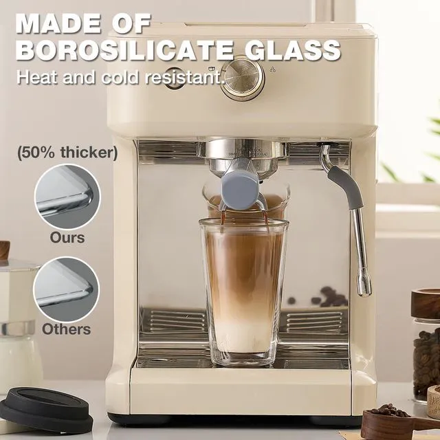 Alt view image 4 of 7 - ® 2 Packs Double Walled Glass Coffee Mugs with Silicone Lids, 12 OZ Reusable Glass Coffee Cups, Insulated Coffee Mugs, Cappuccino,Tea,Latte,Iced Coffee Cups, Glass Travel Mug, Heat Resistant