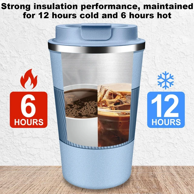 Alt view image 4 of 7 - Insulated Travel Coffee Cup with Leak Proof Lid,To Go Camping Stainless Steel Vacuum Coffee Mug, Reusable Coffee Tumblers Hot & Cold Drinks Gifts Multiple Sizes and Colors