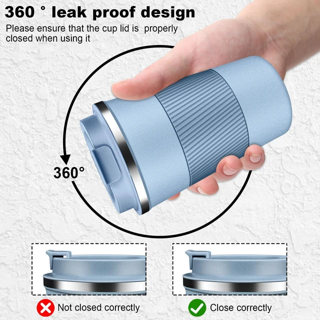 Alt view image 6 of 7 - Insulated Travel Coffee Cup with Leak Proof Lid,To Go Camping Stainless Steel Vacuum Coffee Mug, Reusable Coffee Tumblers Hot & Cold Drinks Gifts Multiple Sizes and Colors