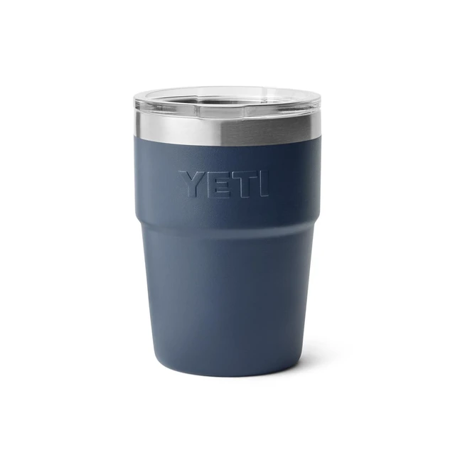 Alt view image 5 of 7 - Rambler 16 oz Stackable Tumbler, Vacuum Insulated, Stainless Steel with MagSlider Lid, Navy
