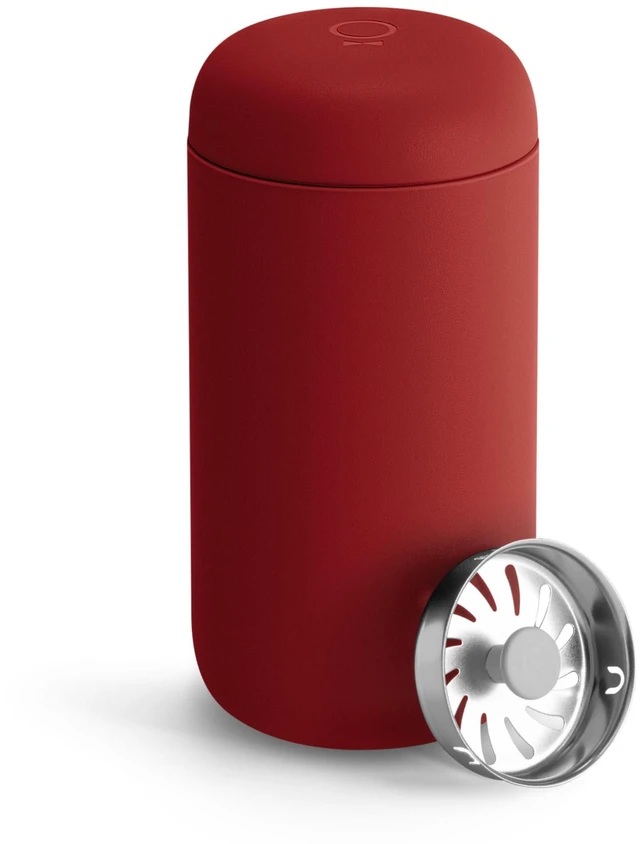 Main image of Carter Move Ceramic Lined Travel Coffee Mug 12 oz Stainless Steel | No Metallic Taste Coffee Tumbler, Leak-Proof Lid, Dishwasher Safe, Hot 12Hr Cold 24Hr, BPA-Free, Fits Cup Holders, Red