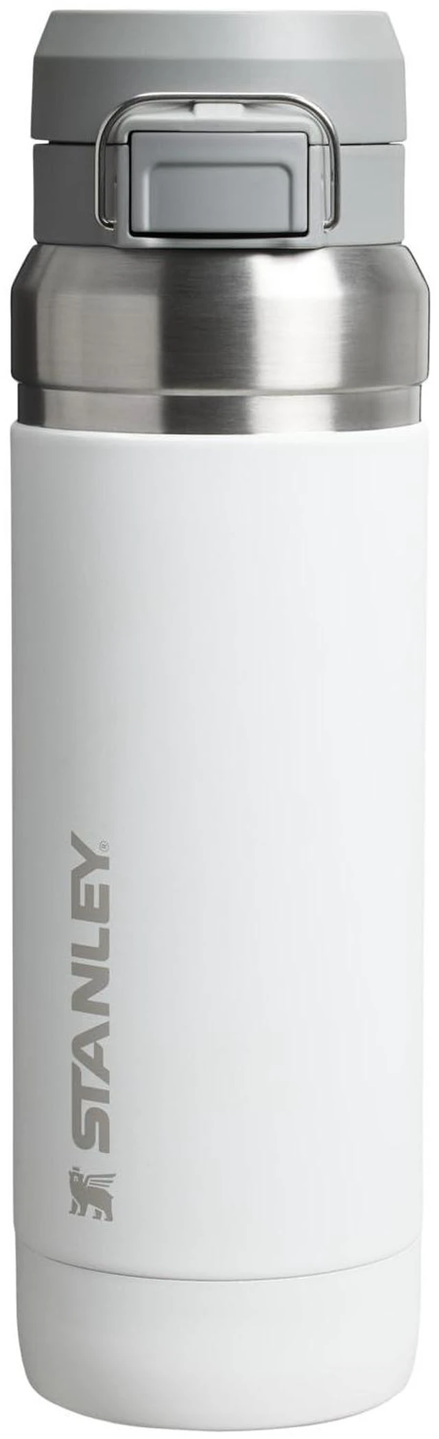 Main image of Quick Flip GO Bottle, 36 oz, Frost | Push Button Lid | Packable for Travel and Sports | Leakproof Water Bottle | Insulated Stainless Steel | BPA-Free