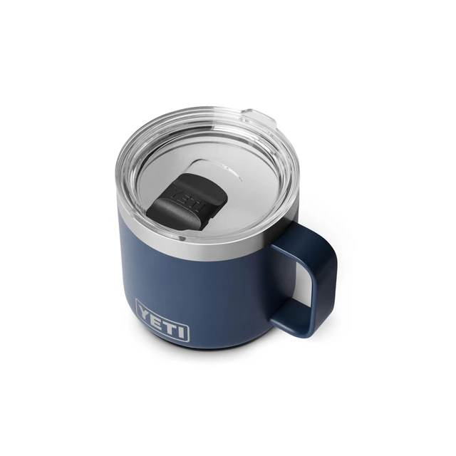 Alt view image 3 of 7 - Rambler 14 oz Ceramic Lined Stackable Mug, Navy | Double-Wall Vacuum Insulated, Stainless Steel with MagSlider Lid