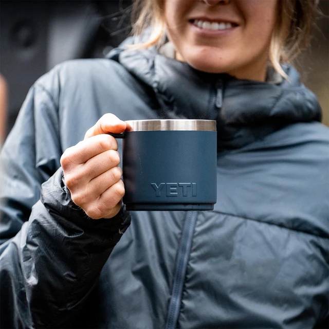 Alt view image 6 of 7 - Rambler 14 oz Ceramic Lined Stackable Mug, Navy | Double-Wall Vacuum Insulated, Stainless Steel with MagSlider Lid
