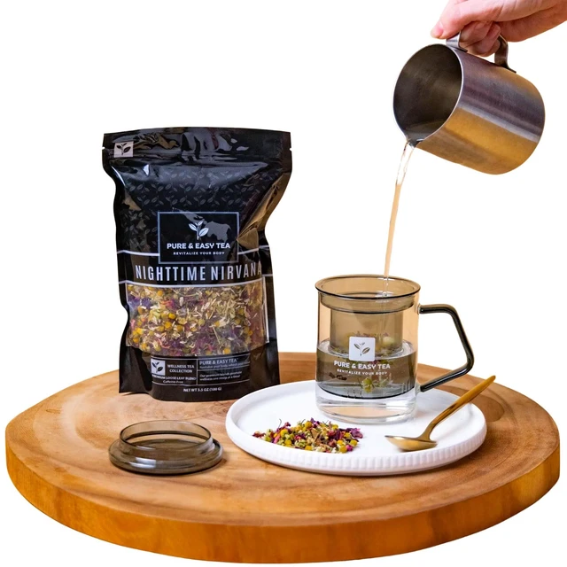 Alt view image 2 of 7 - Glass Tea Infuser Mug with Lid - Plastic-Free Borosilicate Steeping Cup for Loose Leaf Tea and Tisanes, 400 mL/13.5 oz
