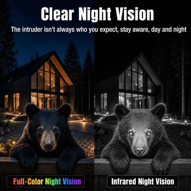 Alt view image 7 of 7 - Dual Lens 4G LTE Cellular Security Camera Outdoor: No WiFi Needed | 24/7 Recording, 2K Color Night Vision,360° Live View,13500mAh Battery, PIR Alarm,10W Solar Panel, Built-in SIM Card,Off Grid