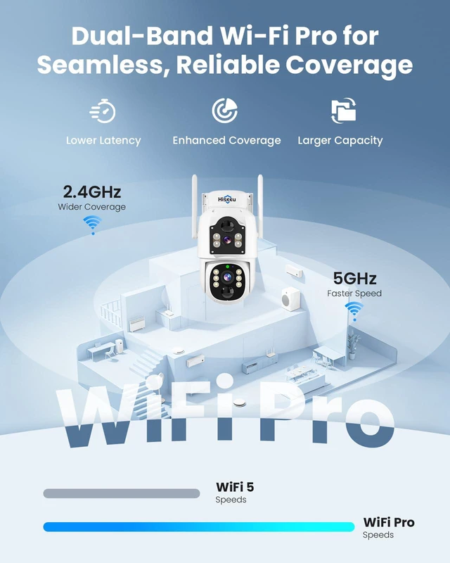 Alt view image 6 of 7 - 4MP Dual Lens Wireless Solar Camera Outdoor for Home Security | 5G & 2.4G WiFi Pro, Auto Tracking, 360°PTZ, Motion Detection, 2-Way Audio, Color Night Vision, IP66 Waterproof
