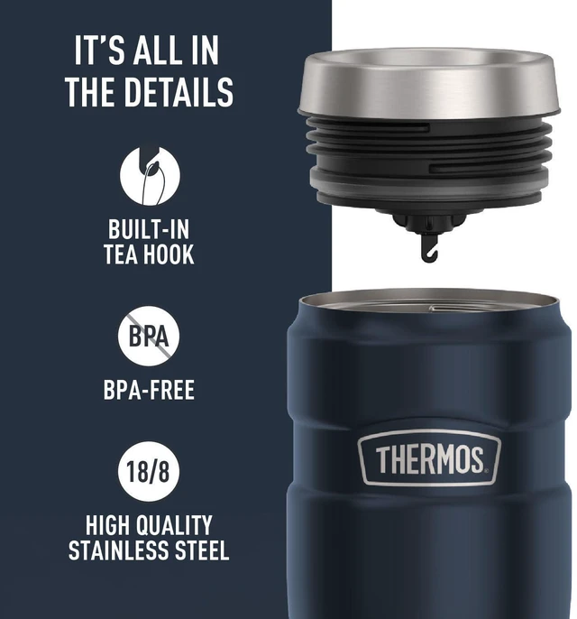 Alt view image 4 of 7 - Stainless King Stainless Steel Tumbler, 16oz, Midnight Blue | Vacuum-Insulated Coffee Tumbler for Hot & Cold Drinks, For Commuting & Traveling