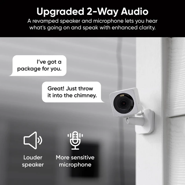 Alt view image 4 of 7 - Cam OG 2-Pack Indoor/Outdoor Security Cameras with Color Night Vision