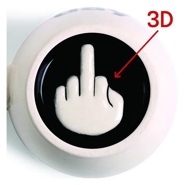 Alt view image 4 of 7 - Have a Nice Day Coffee Mug, Funny Cup with Middle Finger on the Bottom 14 oz. - by