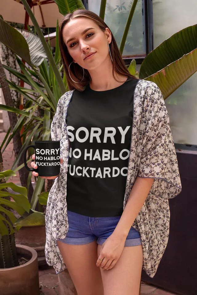 Alt view image 7 of 7 - Sorry No Hablo Fuctardo Funny Coffee Mug & Tea Cup | Unique Novelty Gift for Men | Awesome Hilarious Humorous Mug, Coworker Gift (Black)