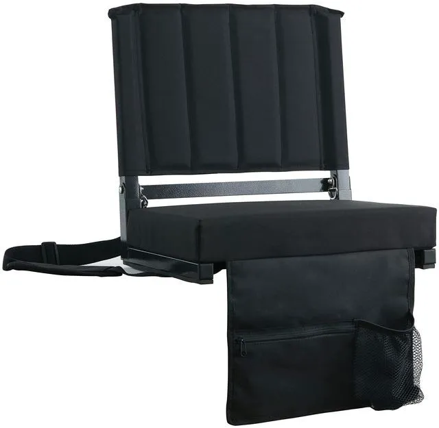Main image of Stadium Seats with Back Support Folding Chair for Bleachers | 2.8" Thick Padded Bleacher Chairs, Folding Portable Stadium Seat with Anti-Tip Hooks, Back Support & Shoulder Strap
