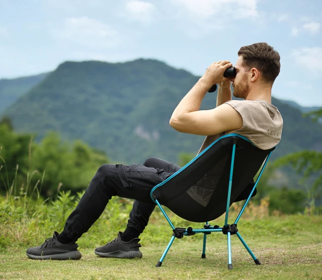 Alt view image 6 of 7 - Lightweight Folding Camping Chair, Portable Foldable Compact for Outdoor Camp, Travel, Beach, Picnic, Festival, Hiking, Backpacking, Supports 330Lbs (Blue)