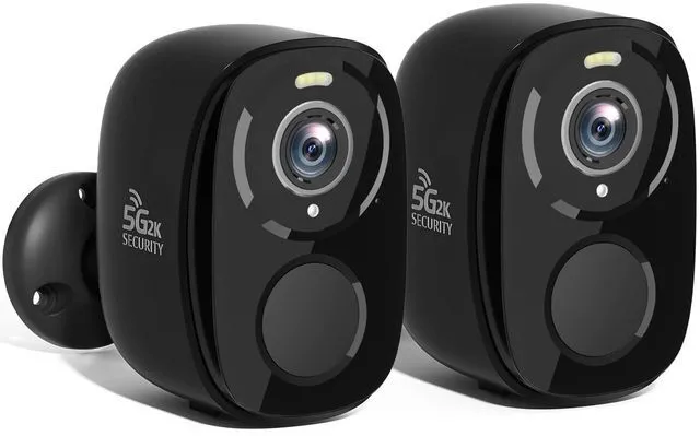 Main image of 2Pack 5G/2.4G WiFi Security Cameras Wireless Outdoor, 2K QHD Video | Battery Powered, AI Motion Detection, Color Night Vision, Siren, 2-Way-Audio, Works/Alexa,Waterproof for Home Security