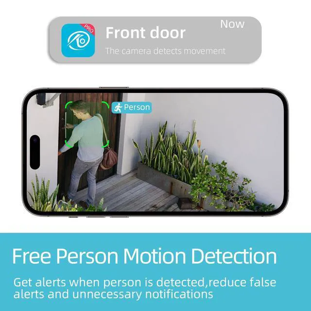 Alt view image 7 of 7 - 2Pack 5G/2.4G WiFi Security Cameras Wireless Outdoor, 2K QHD Video | Battery Powered, AI Motion Detection, Color Night Vision, Siren, 2-Way-Audio, Works/Alexa,Waterproof for Home Security